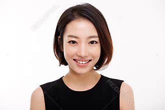 Young Asian pretty business woman close up portrait .
