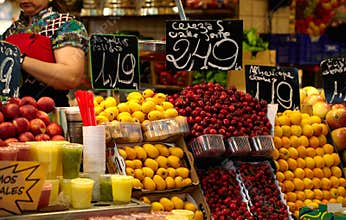Fruit market in Barcelona, Spain