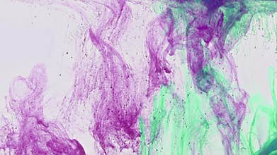 Abstract Powerful Vivid Color Ink Drops Spreading in Water Texture