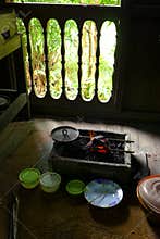 Cooking utensils in Ethnic Malay kitchen