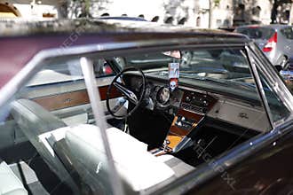 Buick Riviera interior - white leather