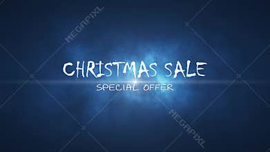 Christmas sale. Big discounts (dumping, percentages, purchases, sale). Artistic intro.