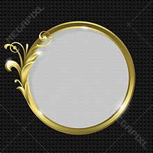 Gold round frame