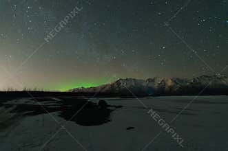 Northern Lights And the Milky Way