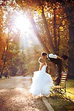 European bride and groom