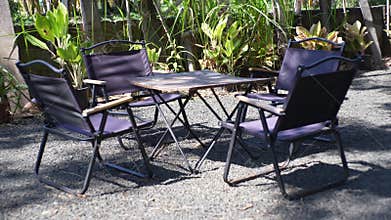 foldable chair For camping, pitching a tent at outdoor gardent.