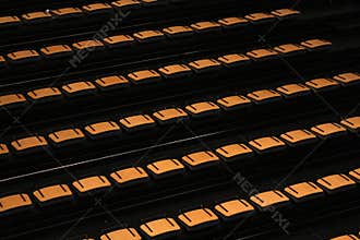 Empty auditorium folded seats