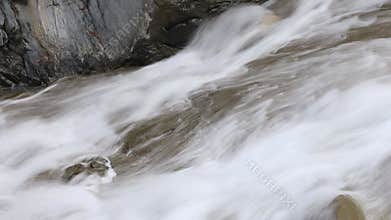 Gurgling water and fascinating textures of rocks .