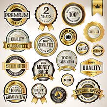 Set of luxury badges and stickers