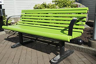 Green park bench