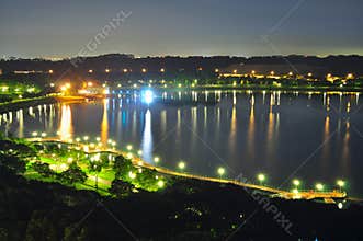 Night view of Bedok Reservoir (Singapore)