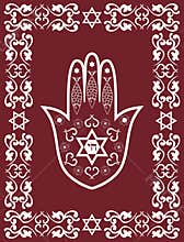 Jewish sacred symbol - hamsa or Miriam hand