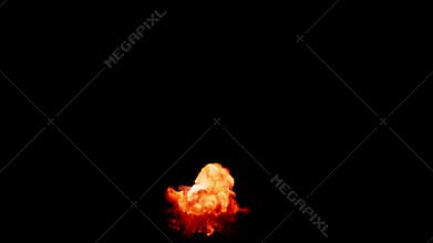 Quick Burst with Flames Isolated With Alpha Channel 4K 13