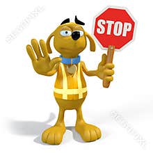 Dog stop sign