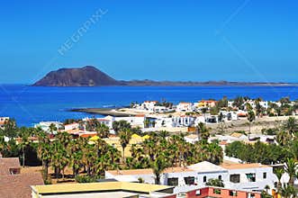 Lobos Island and Corralejo in Fuerteventura, Spain