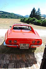 Rally of classic cars Chevrolet Corvette Mako Shark in Pesaro