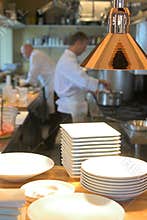 Chef and kitchen