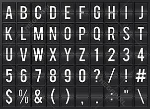 Airport Flipboard Alphabet