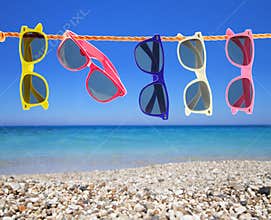 Sunglasses on the beach