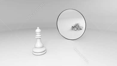 white bishop sees his broken reflection