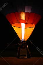 Hot air balloon by night