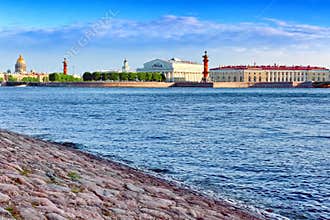 View of Saint Petersburg from Neva river. Russia