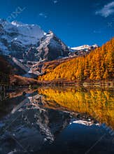 Autumn landscape of Yading Nature Reserve