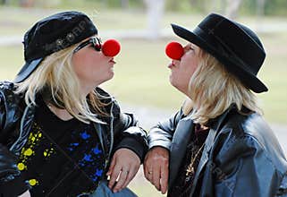 A mother and daughter having fun together.