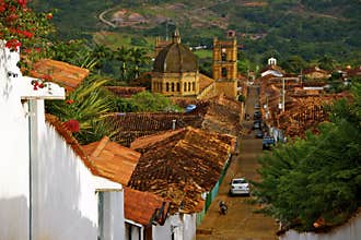 Cathedral and Roofs of Colonial Houses, Barichara