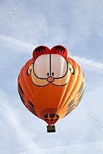 Colorful Garfield balloon taking off