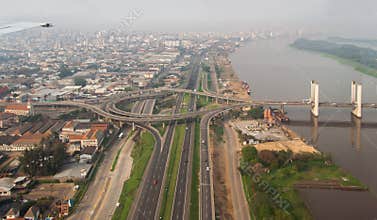 Porto Alegre Bridge and Guaiba River