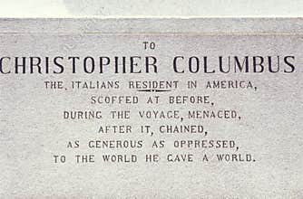 Christopher Columbus Plaque