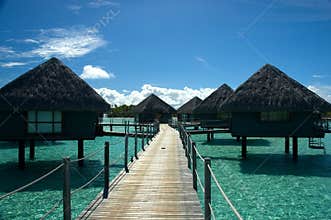 Overwater bungalow at Tahiti