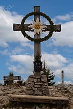 Cross of Eagle Nest in Berchtesgaden Alps