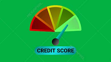 credit score green screen