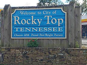 Welcome Sign for Rocky Top, Tennessee – City Entrance Landmark