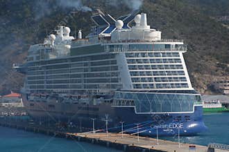 Celebrity Edge Cruise Ship Docked at Port