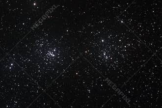Star field with The Double Cluster