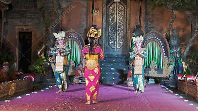 Legong , Balinese dance. Ubud Palace, Bali, Indonesia