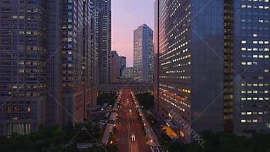 Tokyo, Japan government buildings at Tochomae in Shinjuku District