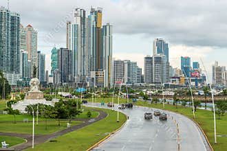 Panama city downtown skyline