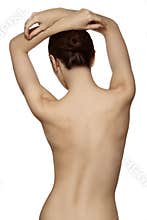 Wellness, diet & healthcare. Perfect slim female body, back with pure skin