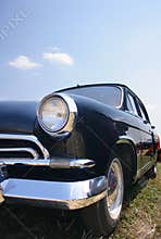 Black old car 1950s