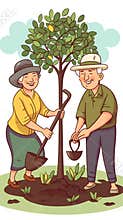 Generative AI Farmers or Cottagers Characters-