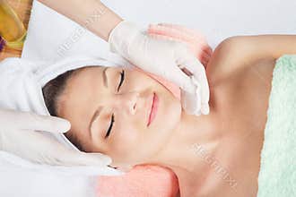 Cosmetic treatment at spa salon