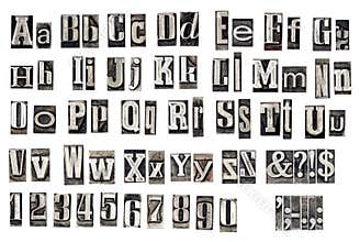 old metal letters