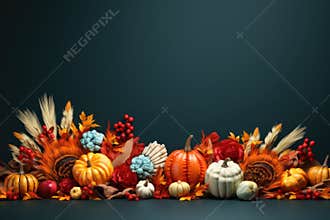 Autumn Thanksgiving background Happy Thanksgiving day Illustration for greeting cards, wedding invitations