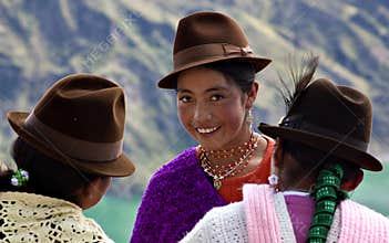 Native girls in Ecuador