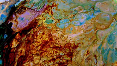 Abstract Background With Psychedelic Painting in Vivid Liquid Colors Texture