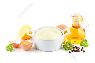Mayonnaise with ingredients